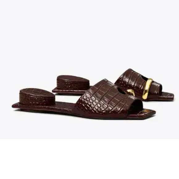 Tory Burch Pierced Mule Sandal brown